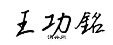 王正良王功铭行书个性签名怎么写