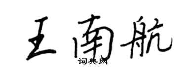 王正良王南航行书个性签名怎么写