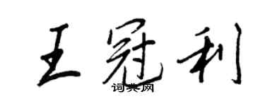 王正良王冠利行书个性签名怎么写