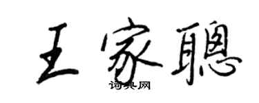 王正良王家聪行书个性签名怎么写