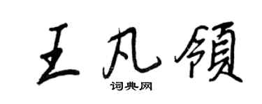 王正良王凡领行书个性签名怎么写