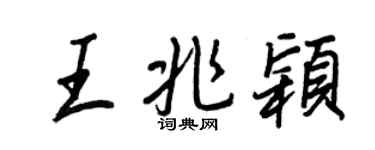 王正良王兆颖行书个性签名怎么写