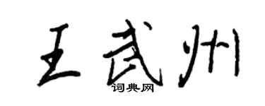 王正良王武州行书个性签名怎么写