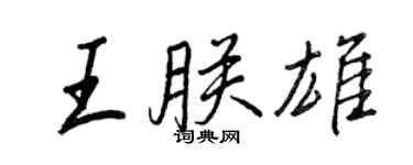 王正良王朕雄行书个性签名怎么写