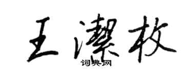 王正良王洁枚行书个性签名怎么写