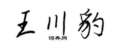 王正良王川豹行书个性签名怎么写