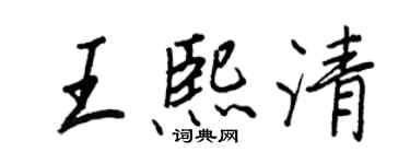 王正良王熙清行书个性签名怎么写