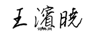 王正良王滨晓行书个性签名怎么写