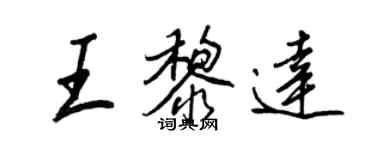 王正良王黎达行书个性签名怎么写