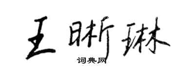 王正良王晰琳行书个性签名怎么写