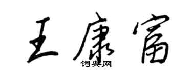 王正良王康富行书个性签名怎么写