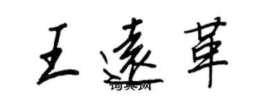 王正良王远革行书个性签名怎么写