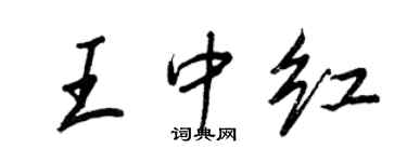 王正良王中红行书个性签名怎么写