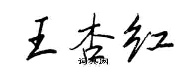 王正良王杏红行书个性签名怎么写