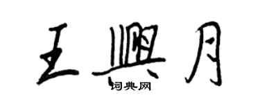 王正良王兴月行书个性签名怎么写