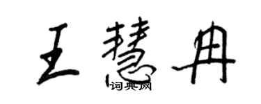 王正良王慧冉行书个性签名怎么写