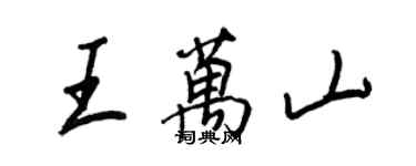 王正良王万山行书个性签名怎么写