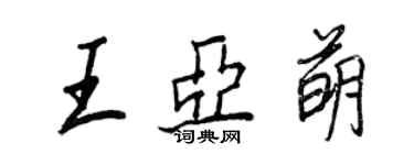 王正良王亚萌行书个性签名怎么写