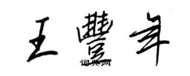 王正良王丰年行书个性签名怎么写