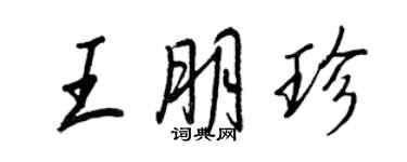 王正良王朋珍行书个性签名怎么写