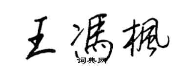 王正良王冯枫行书个性签名怎么写