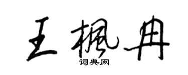 王正良王枫冉行书个性签名怎么写