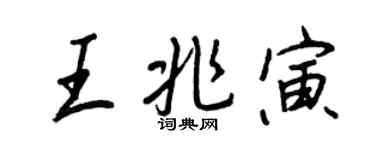 王正良王兆寅行书个性签名怎么写