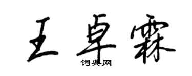 王正良王卓霖行书个性签名怎么写