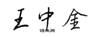 王正良王中金行书个性签名怎么写