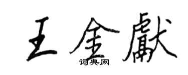 王正良王金献行书个性签名怎么写