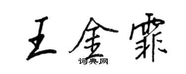 王正良王金霏行书个性签名怎么写