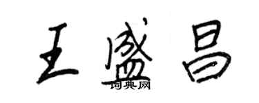 王正良王盛昌行书个性签名怎么写