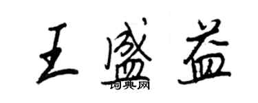 王正良王盛益行书个性签名怎么写