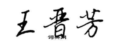 王正良王晋芳行书个性签名怎么写