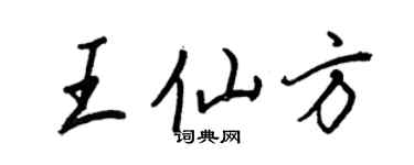王正良王仙方行书个性签名怎么写