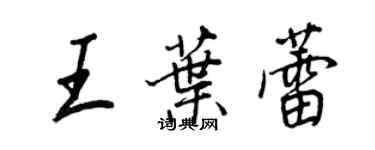 王正良王叶蕾行书个性签名怎么写