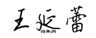 王正良王延蕾行书个性签名怎么写