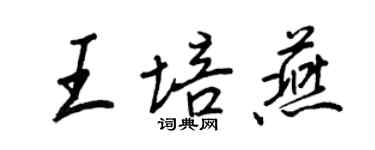 王正良王培燕行书个性签名怎么写