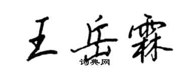 王正良王岳霖行书个性签名怎么写