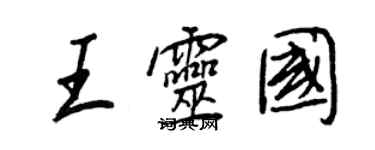 王正良王灵国行书个性签名怎么写