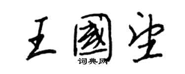 王正良王国望行书个性签名怎么写