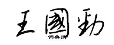 王正良王国劲行书个性签名怎么写