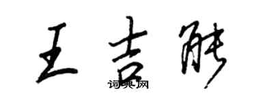 王正良王吉能行书个性签名怎么写