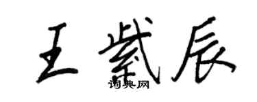 王正良王紫辰行书个性签名怎么写