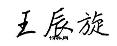 王正良王辰旋行书个性签名怎么写