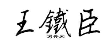 王正良王铁臣行书个性签名怎么写