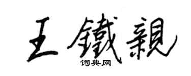 王正良王铁亲行书个性签名怎么写