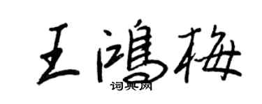 王正良王鸿梅行书个性签名怎么写
