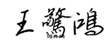 王正良王惊鸿行书个性签名怎么写