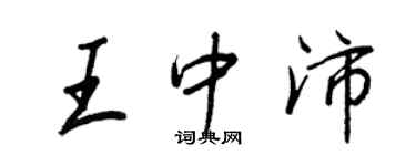 王正良王中沛行书个性签名怎么写
